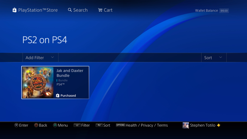 Glitch? As of last Tuesday, Sony’s well-hidden “PS2 on PS4" corner of its online store only lists one title. The other four dozen PS2 games available for PS4 are in the store, but not in this section.